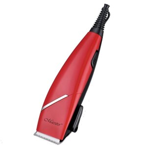 Машинка для стрижки волосся Maestro MR-653C Cer Red 15 Вт від мережі 220 з керамічними ножами регулятор довжини + 4