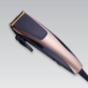 Машинка для стрижки волосся Maestro MR-657TI електрична провідна на 7 Вт з регулятором довжини титанові ножі + 4