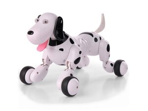 Собака робот інтерактивний радіокерований Happy Cow Smart Dog Чорний іграшка від 8 років з підсвічуванням вічко, гавкає та