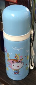 Термос дитячий для чаю та інших напоїв Empire M-1515-1 Blue з колбою з нержавіючої сталі та широким горлом на 0,38