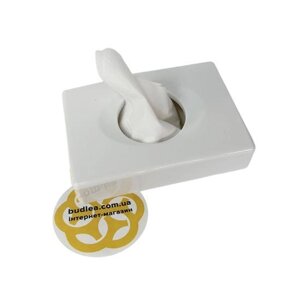 Диспенсер пластиковий MINI настільний для серветок, прямокутний, пластик, білий Afacan Plastik