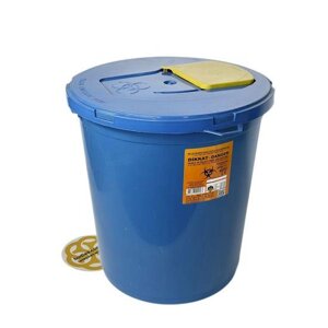 Медичний контейнер для утилізації відходів 25 л, вторинний пластик, синій Afacan Plastik