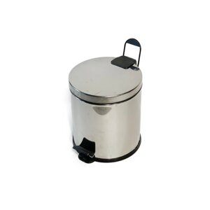 Відро для сміття для кухні з педаллю 12 л. з нержавіючої сталі, хром Maxiflow (SANPREIS)
