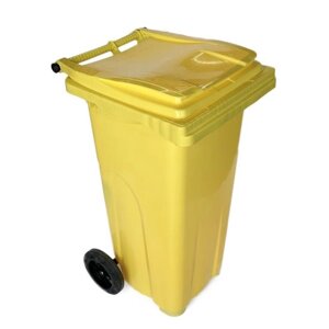 Сміттєвий контейнер 120 л з посиленого пластику, жовтий від Afacan Plastik