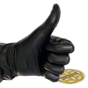 Щільні одноразові медичні рукавички Flex, TPE, чорний, L/XL, 100 шт Reflex