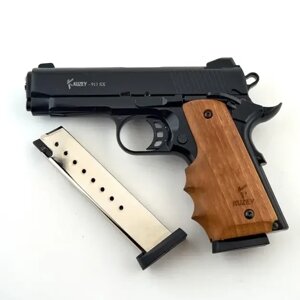Сигнально-стартовий пістолет KUZEY 911-SX4, 9+1/9 мм (чорний/коричнева рукоятка) + 1 магазин