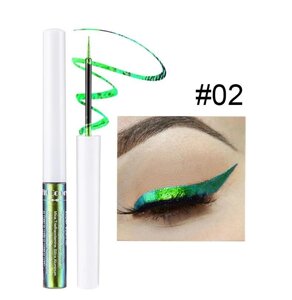 Aurora Супер Підводка для очей Хамелеон кольорова металік водостійка Fit Colors Super Eyeliner колір №02