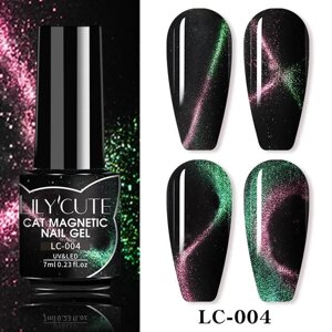 Гель-лак магнітний світловідбивний 9D котяче око Всесвіт LILYCUTE Soak-Off UV/LED 7 мл LC-004