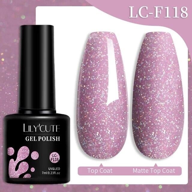 Термо гель-лак світловідбивний Auroras LILYCUTE Soak-Off UV/LED 7 мл LC-F118 - переваги