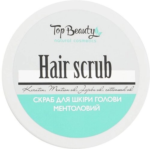 Скраб-пілінг для голови з ментолом і м'ятною олією Top Beauty 250 мг против перхоти и ломкости 4820169184467)