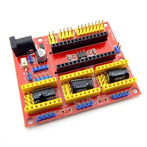 Плата розширення CNC V4 для Arduino Uno (встановлення до 3 драйверів A4988 або DRV8829)