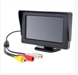 Автомонітор LCD 4.3" для двох камер 043 ⁇ монітор автомобільний для камери заднього огляду, дисплей