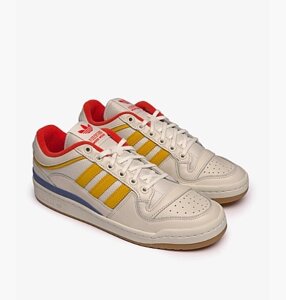 Adidas FORUM LOW X WOOD WOOD BEIGE GW9313, кросівки adidas originals forum, шкіряні кеди брендові