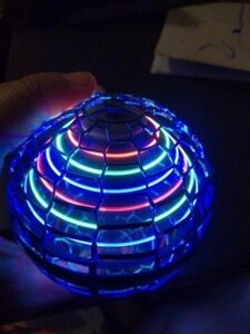 Летюча світна куля бумеранг для дітей Flynova pro Gyrosphere, Літальна куля спінер Синій і червоний