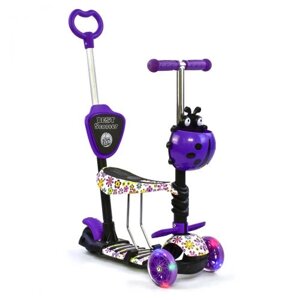 Самокат з ручкою "Best Scooter"фіолетовий)