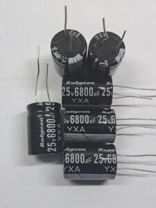 Конденсатор електролітичний 6800 mkF 25V 105C Rubycon