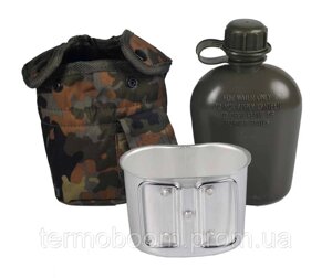 Фляга військова Mil-tec тактична кухоль алюміній пляшка для води з чохлом