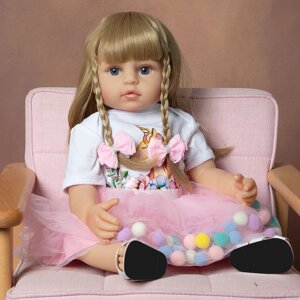 Лялька Реборн 55 см единорожка силіконова NPK DOLL