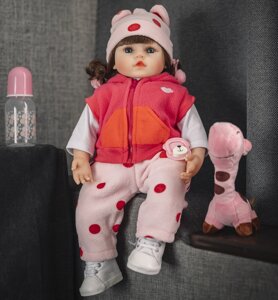 Реалістична лялька Реборн 48 см жираф NPK DOLL