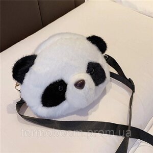 Сумочка панда хутро об’ємна дитяча підліткова