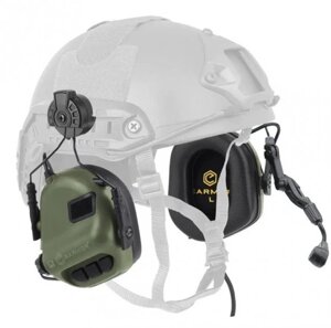 Активні тактичні наушники з кріпленням на шолом і мікрофоном earmor M32H-FG