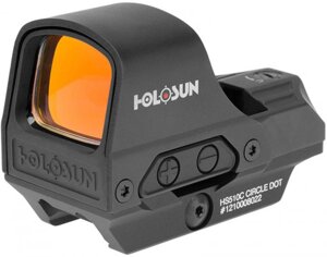 Коліматорний приціл Holosun HS510C 2MOA (red dot) із сонячною батареєю