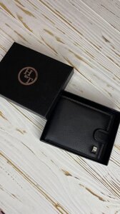 Чоловічий шкіряний гаманець HT Чорного кольору 208-3204