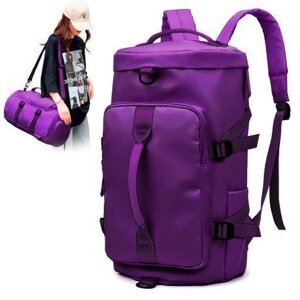 Спортивна сумка та рюкзак з відділом для взуття модель 0368 (Фіолетовий)