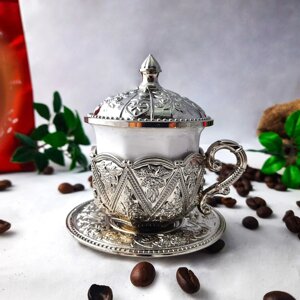Турецька чашка для кави. Цвет: Серебро", 50 мл