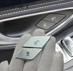 Хромовані накладки на кнопки для Mercedes C E Class W205 W213 GL GLC X253 2016-2019рр