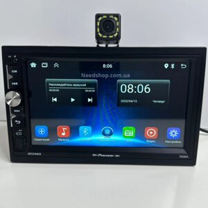 Універсальна магнітола Pioneer 2Din екран 7" 2+32Gb Автомагнітола на Android 14 + Камера + Флешка 16Гб + Пульт