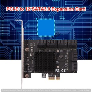 Контролер адаптер PCIE x1/12 Sata портів (Chia)