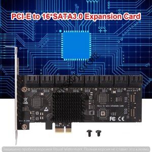 Контролер адаптер PCIE x1/16 Sata портів (Chia)