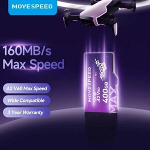 MicroSD Карта пам'яті Movespeed 400Gb C10 A2 V60 U3 4k