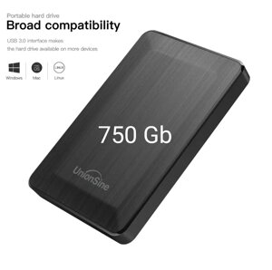 Портативний зовнішній жорсткий диск USB 3.0 UnionSine 750 GB