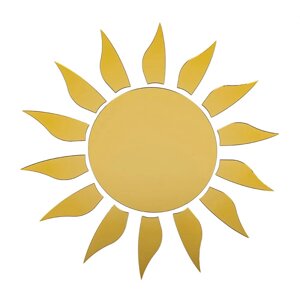 Дзеркальний декор акриловий самоклеючий золото,15шт (D) SW-00002502