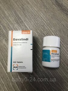 Вітамін D3 Davalindi 5000 IU Даланді 30 таблеток вітаміни