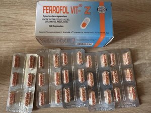 Вітаміни Ferrofol vit z залізо та фолієва кислота + вітаміни