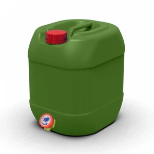 Двошарова харчова каністра 20л з краном Litolan штабелюєма захист від УФ колір Хакі