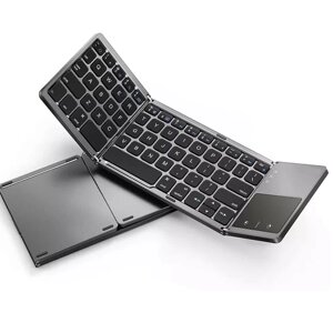 Бездротова клавіатура з тачпадом складана VHG B033 Foldable Bluetooth Keyboard Black