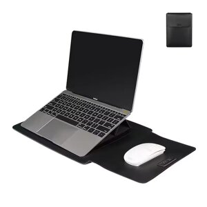 Чохол-папка-підставка 3 в 1 VHG H2 для ноутбука з екошкіри, до 15" Black