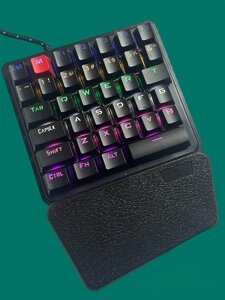 Ігрова Клавіатура VHG K106 Blue-Switch One-handed Gaming Keyboard Black+RGB