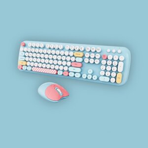 Комплект бездротовий VHG Geezer Blue, клавіатура + миша