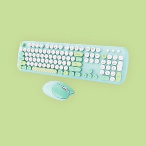 Комплект бездротовий VHG Geezer Turquoise, клавіатура + миша