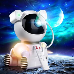 Лазерний нічник-проектор зоряного неба VHG G11 Астронавт з пультом, Galaxy Nightlight Projector White