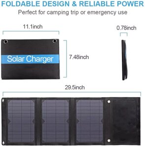 Панель сонячна складана портативна VHG SPW19 40W Foldable Solar Panel Black