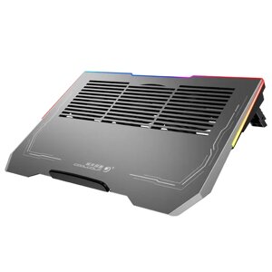 Підставка для ноутбука з охолодженням VHG K42 з RGB-підсвічуванням Laptop Cooling Pad, Dark Grey