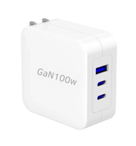 Мережевий зарядний пристрій VHG GaN 100 Вт 2хUSB-C+USB-A White