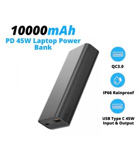 УМБ для ноутбука, телефону VHG JS11 10000 mAh QC3.0 PD45W Laptop Power Bank Black
