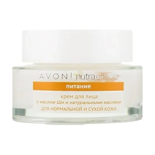 Денний поживний крем для обличчя Avon Nutra Effects з олією ши, для нормальної та сухої шкіри, 50 мл від компанії Інжир - фото 1